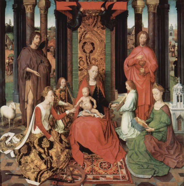 The Virgin enthroned with Child by Hans Memling